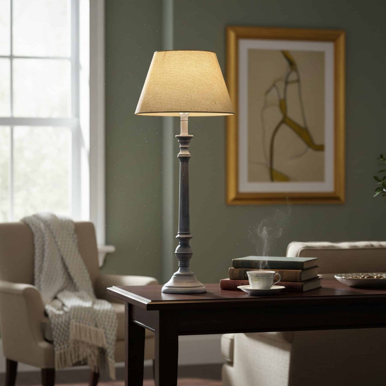 Leptis Magna wooden table lamp