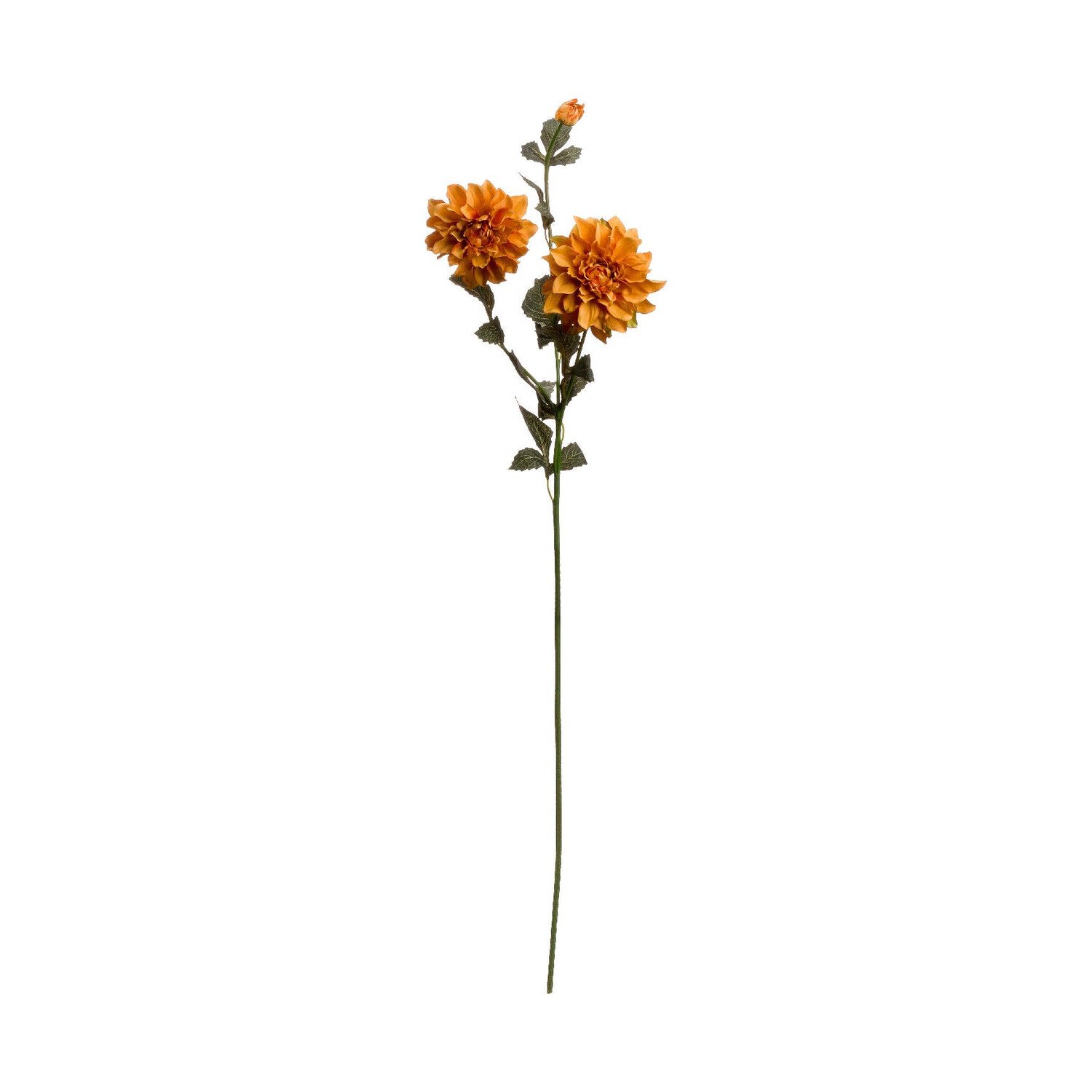 Orange Dahlia Spray Artificial Flower Stem