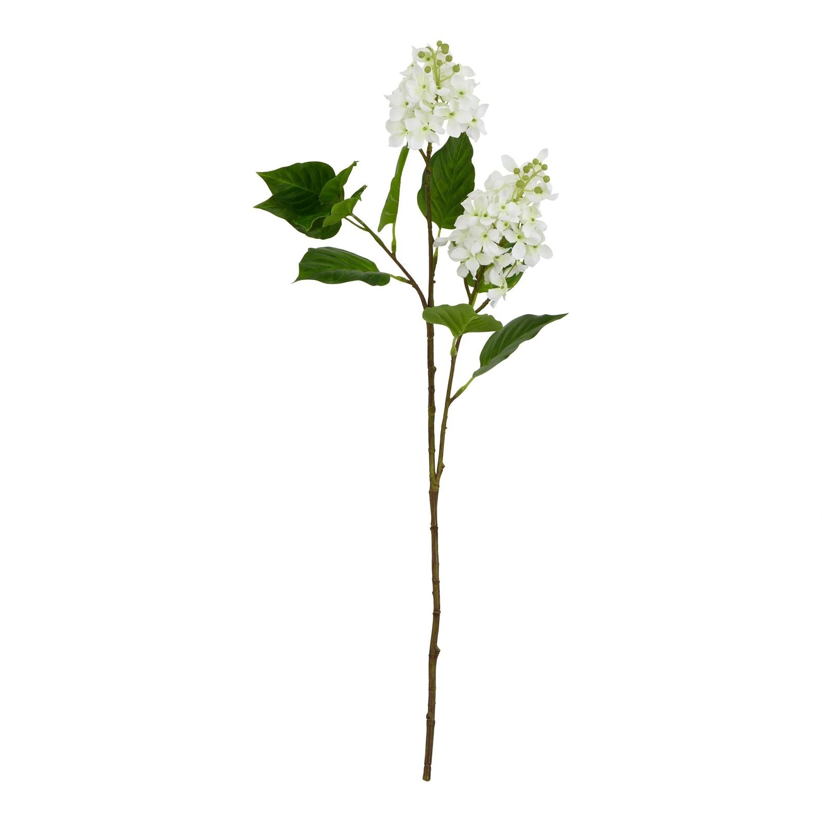 The Natural Garden Collection White Lilac Stem Artificial Flower Stem