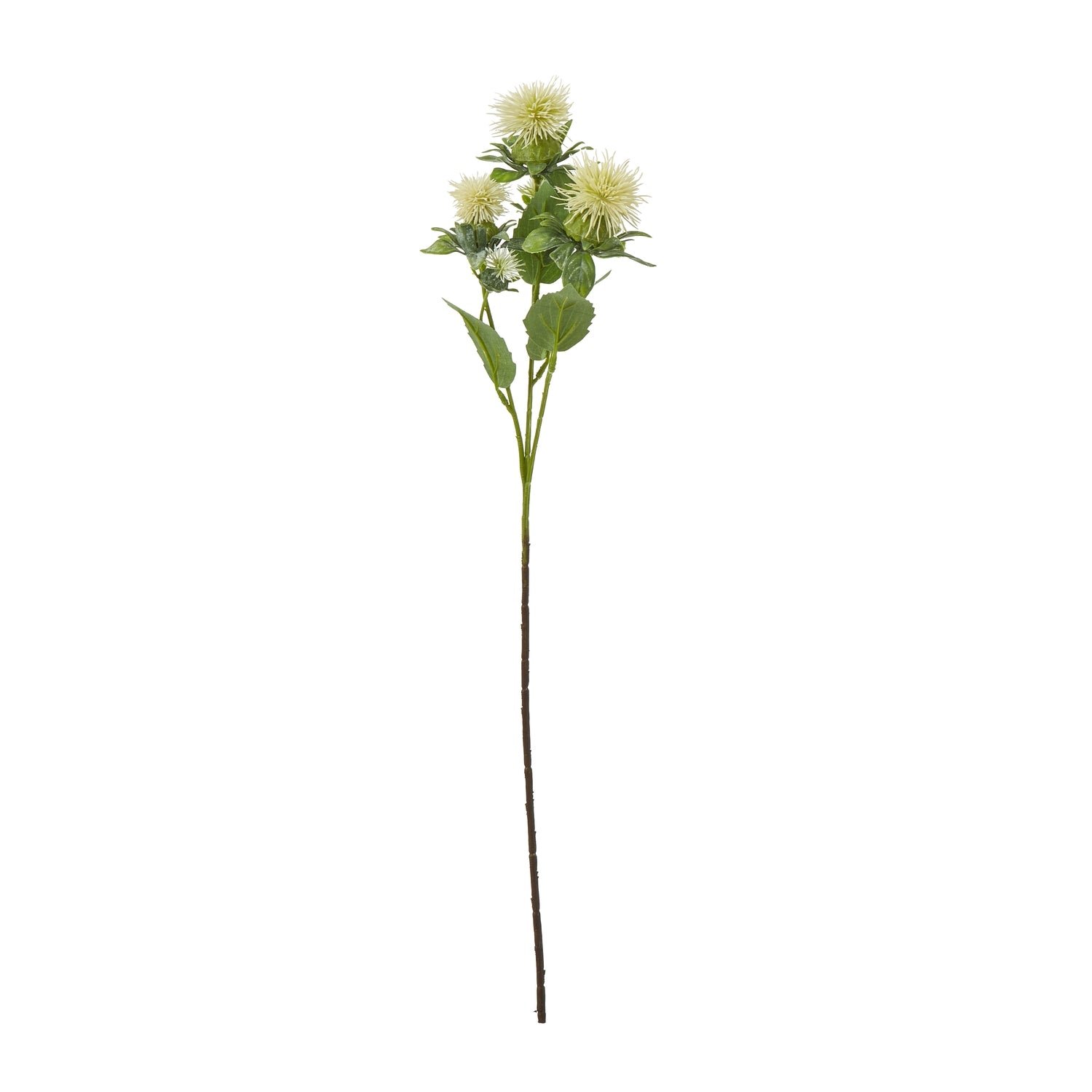 Cream Safflower Spray Artificial Flower Stem