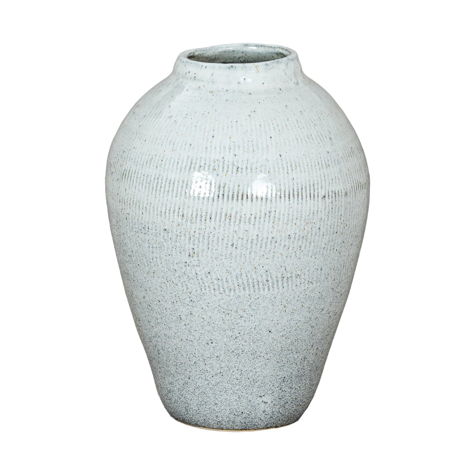 Kemi Large Olpe Vase - Grey Glass Decorative Vase