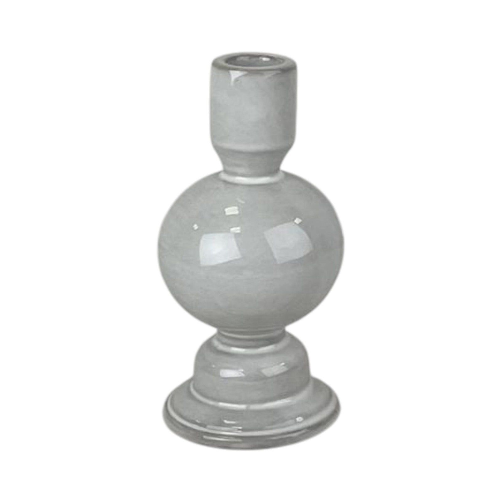 Textured Glazed Ceramic Candle Holder 15cm