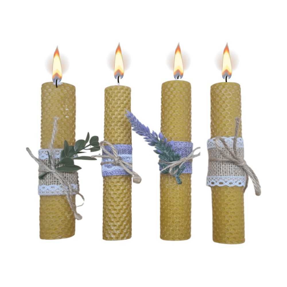 Large Hand Rolled Beeswax Candles