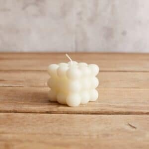 Bay White Bubble Candle