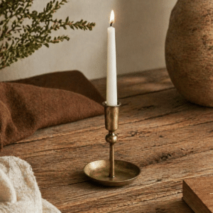 Noa Rustic Gold Candle Holder