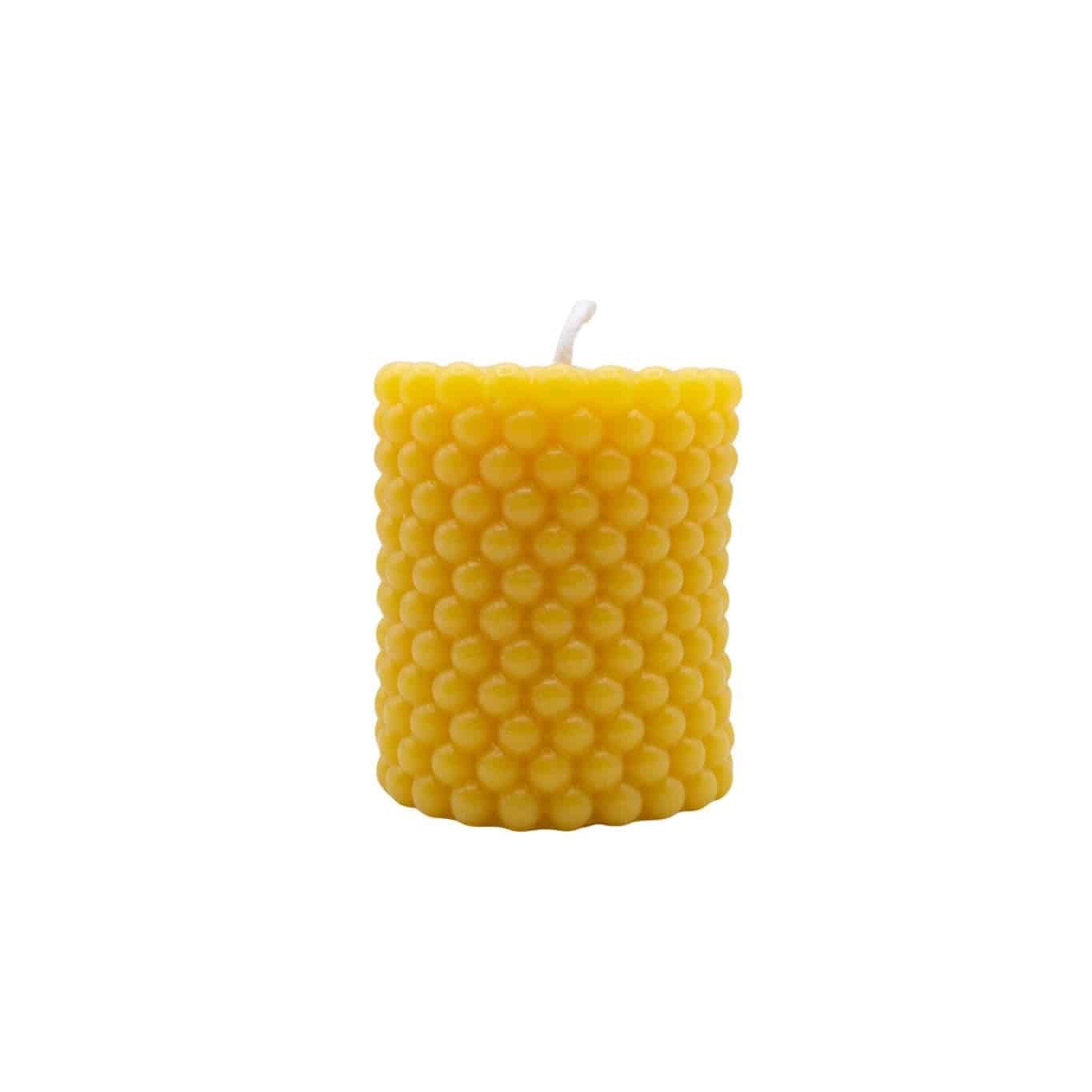 Beeswax bubble candle