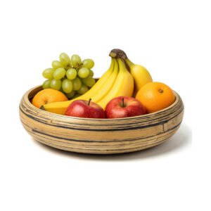 Dark natural bamboo decorative bowl