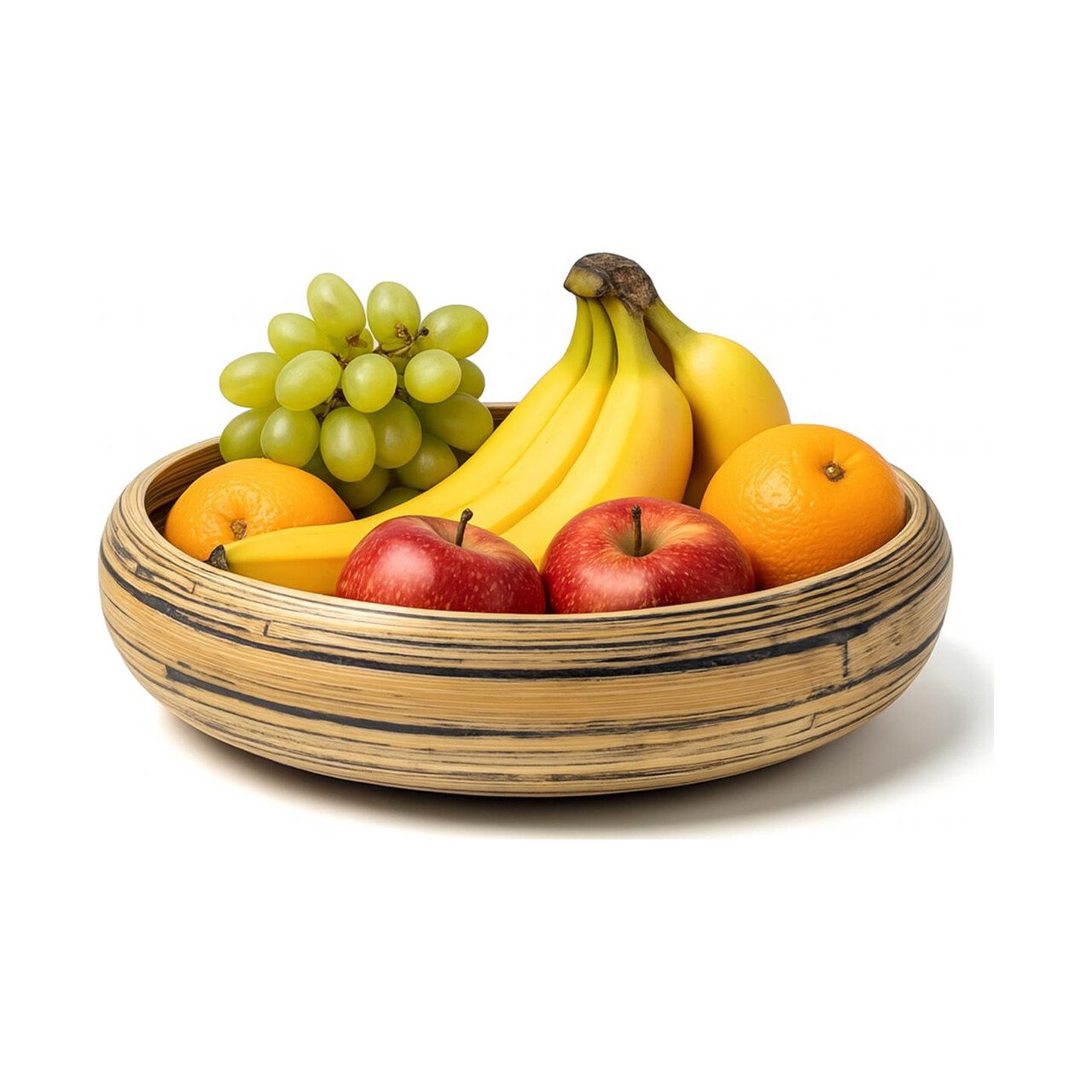 Dark natural bamboo decorative bowl