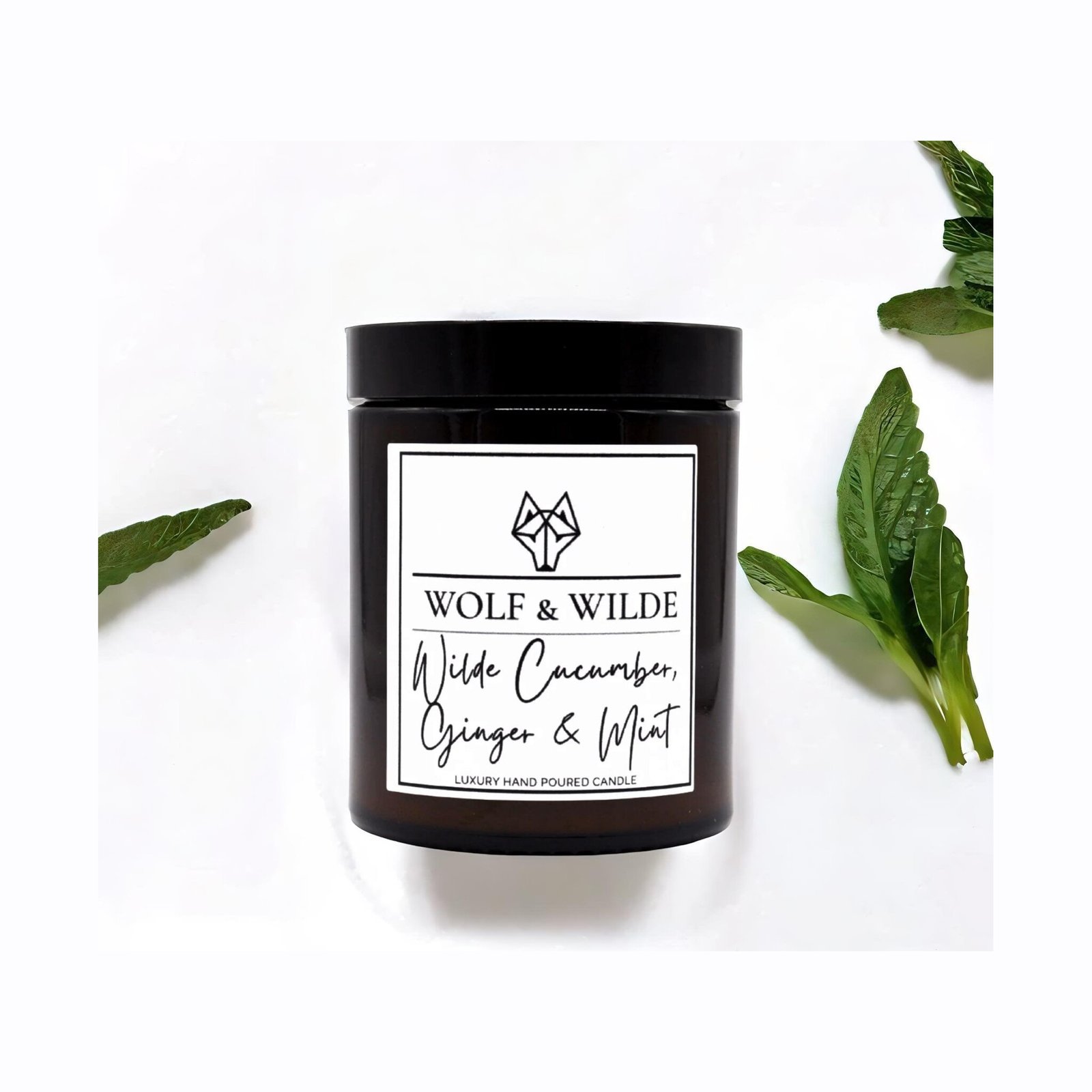 Cucumber ginger and mint scented candle