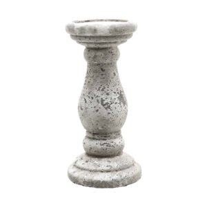 Small stone-effect ceramic candle holder