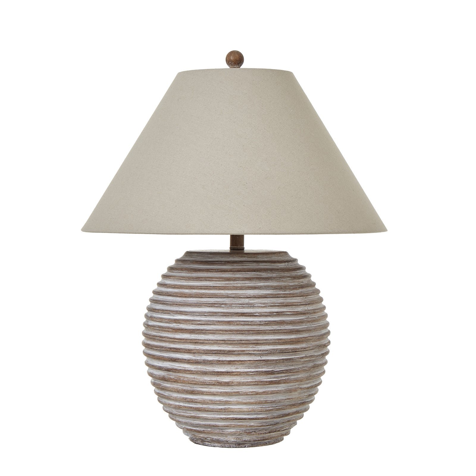 Saturn Table Lamp with Linen Shade