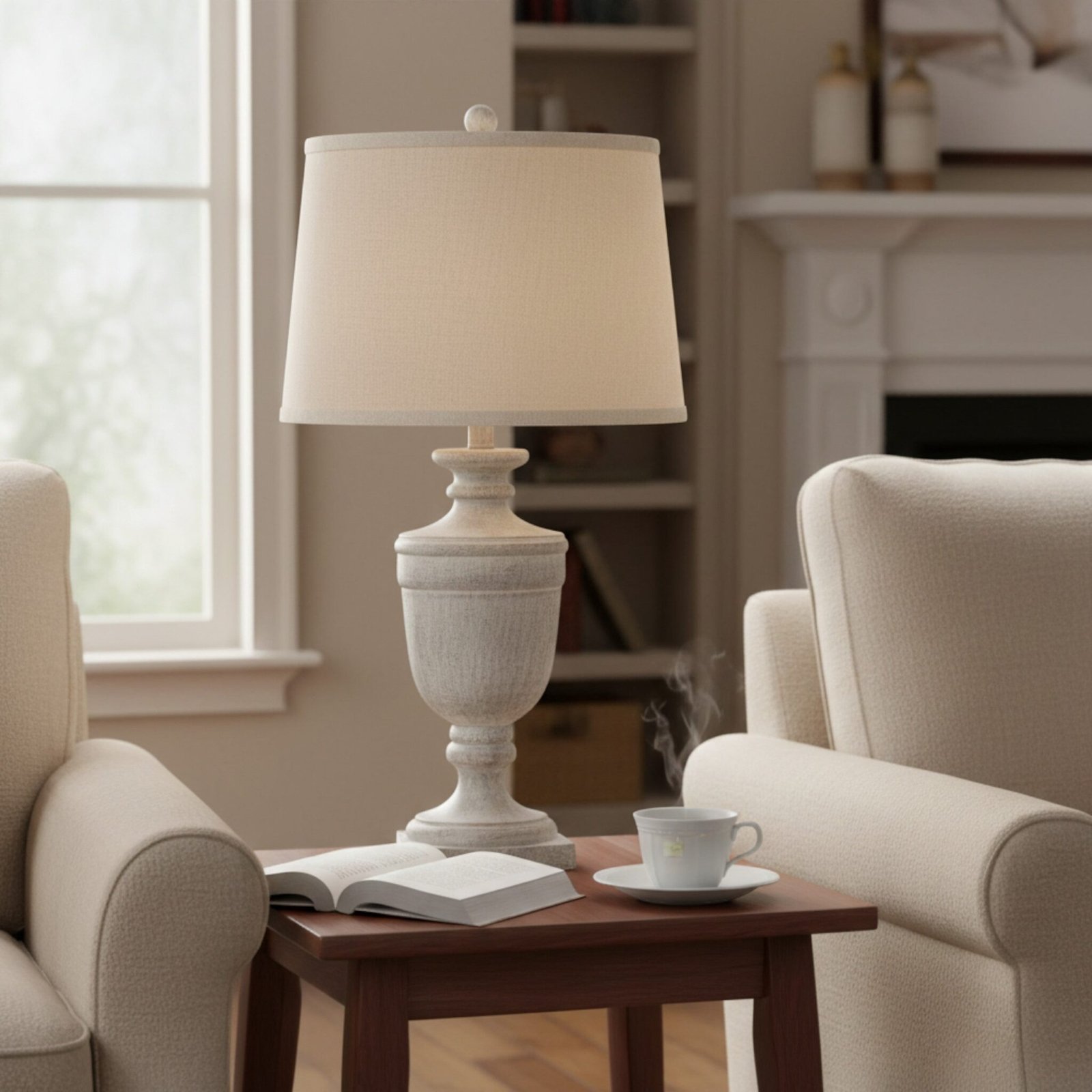 Ossia Table Lamp with Linen Shade - Image 2