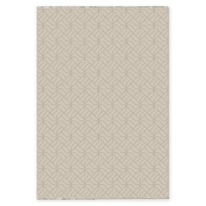 Tonal Linework Washable Rug – Soft Grey