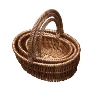 Set of 3 Oval Wicker Gift Baskets
