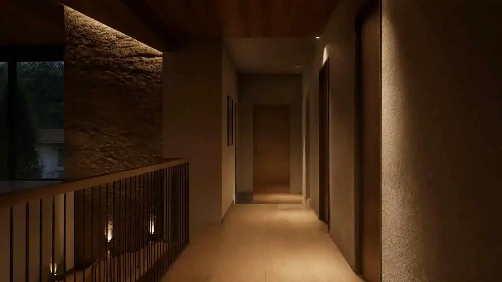 Home Light Automation: Simple Ways to Automate Everyday Lighting 3 Low-level hallway lighting activated by a discreet motion sensor after dark