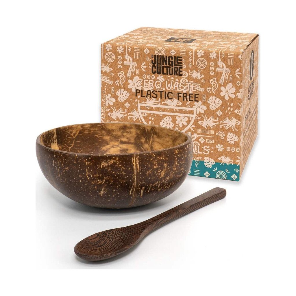 Classic coconut bowl and spoon set