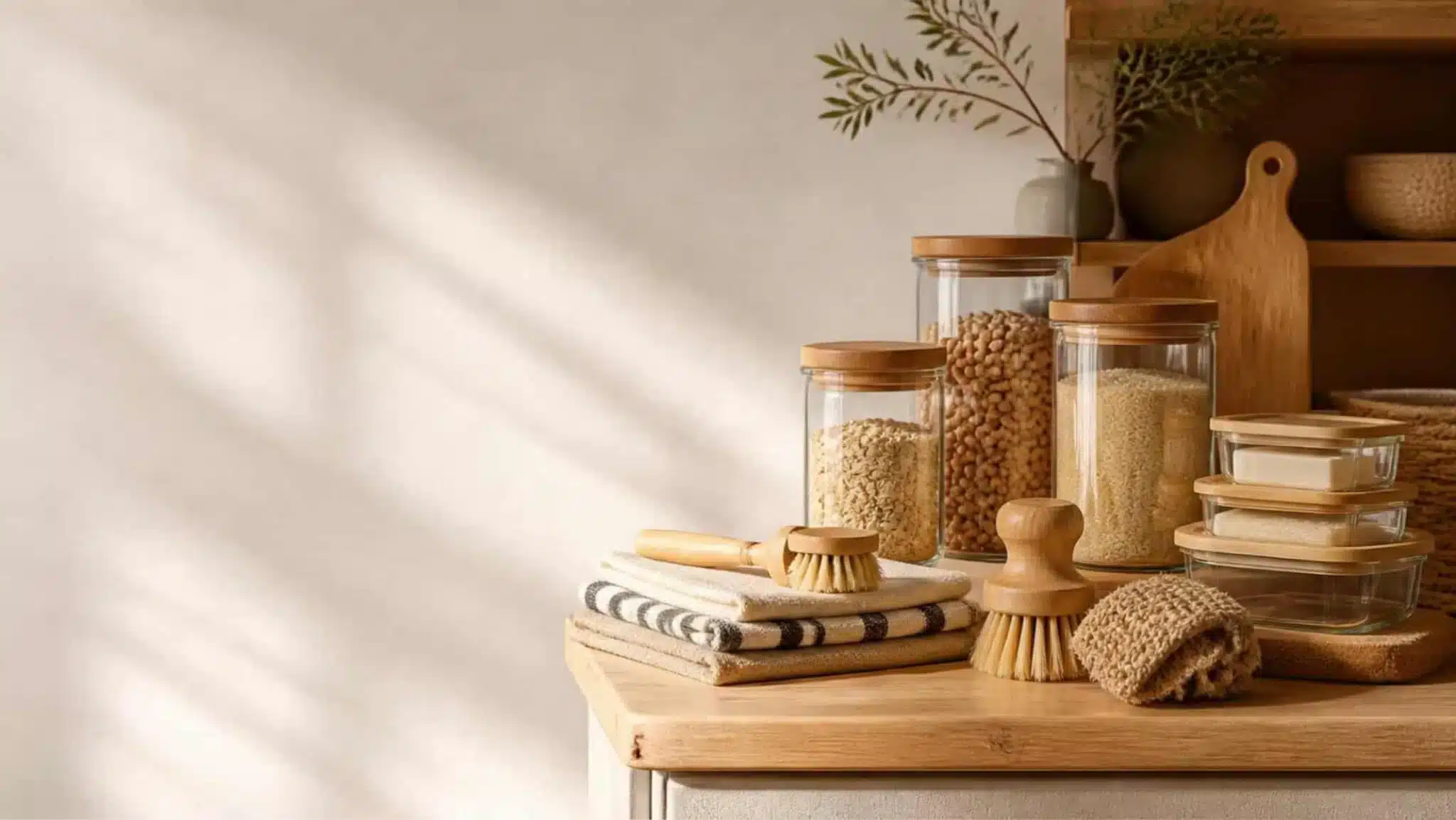 Reusable natural-material kitchen and household essentials